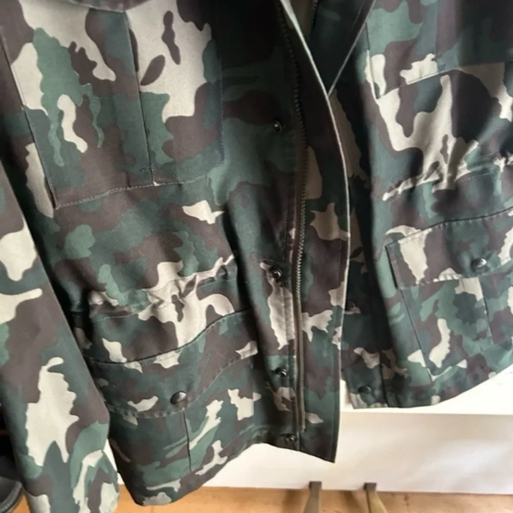 Vintage Camouflage Military Field Jacket 42R XL - Picture 15 of 16